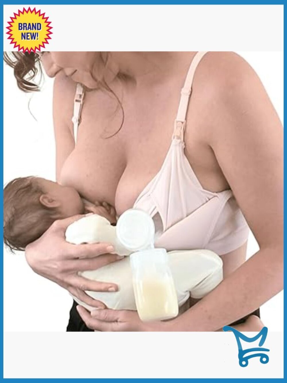 Hands Free Pumping & Nursing Bra, Adjustable, Removable Pads, Full Coverage